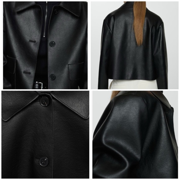 Mango Sabina Faux Leather Jacket (Size XS) NWT - Picture 2 of 11